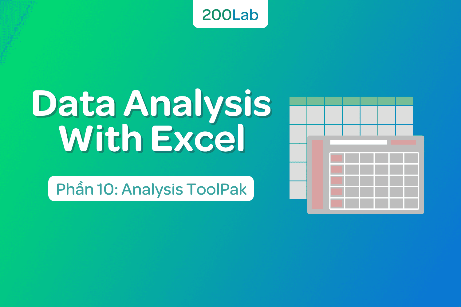 Data Analysis with Excel: Analysis ToolPak