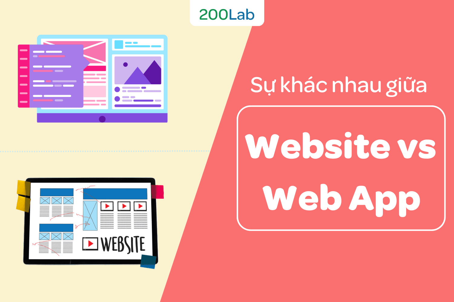 Sự khác nhau giữa Website và Web App