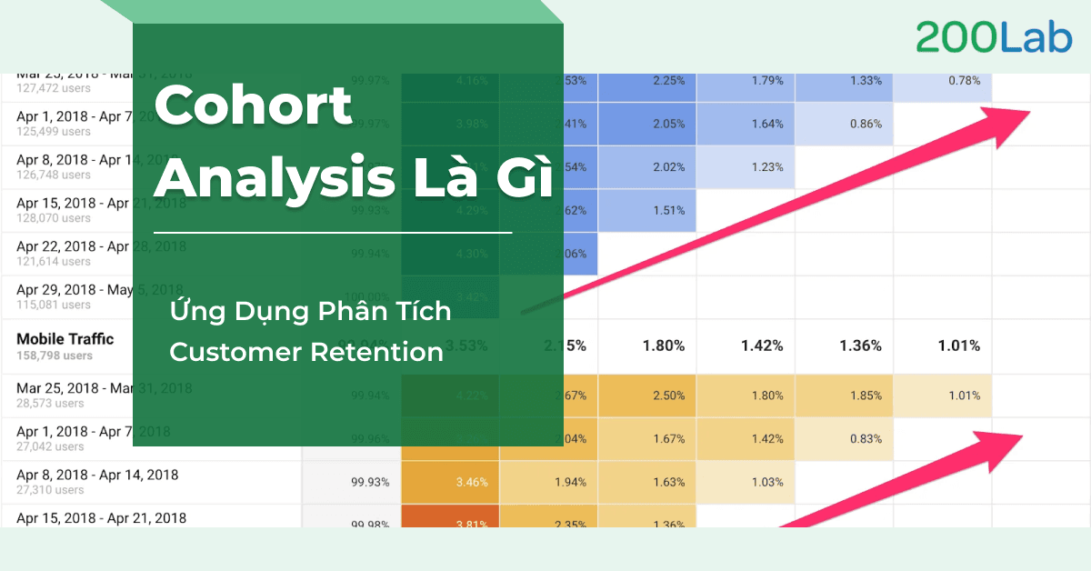 Cohort Analysis là gì? Ứng dụng phân tích Customer Retention