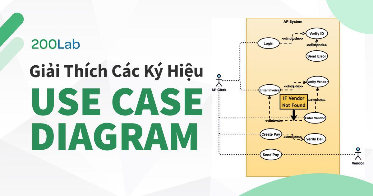 Giải thích các ký hiệu trong use case diagram